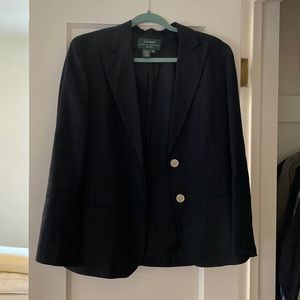 Ralph Lauren 100% Black Linen Blazer